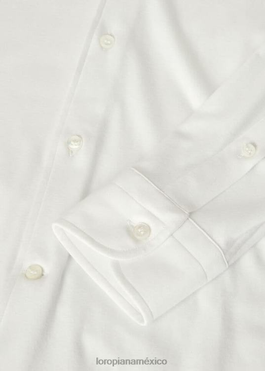 Loro Piana hombres camisa andres blanco (1000) 2FPNR1073