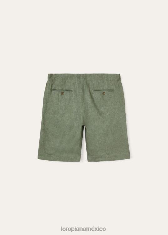 Loro Piana hombres bermudas planas paisaje verde (5j42) 2FPNR994