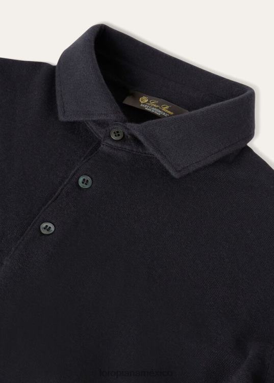 Loro Piana hombres polo negro (8000) 2FPNR836