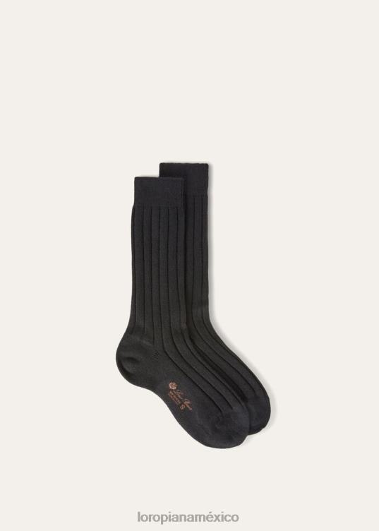 Loro Piana mujer calcetines negro (8000) 2FPNR633