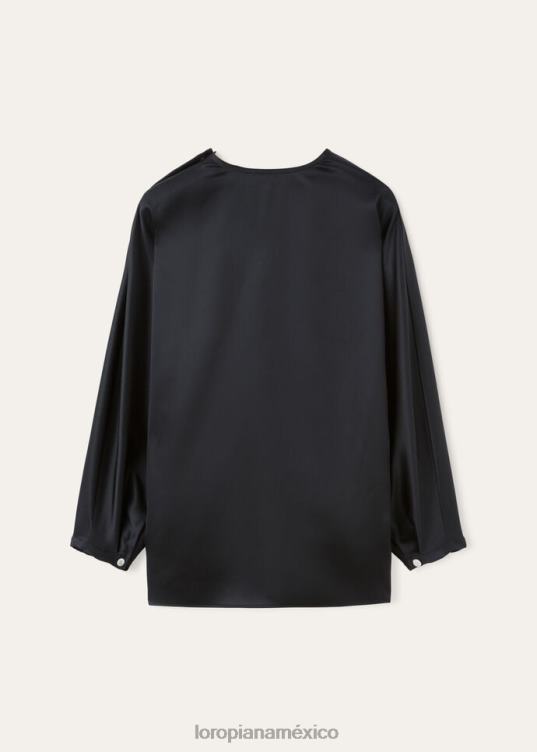 Loro Piana mujer blusa valery negro (8000) 2FPNR208