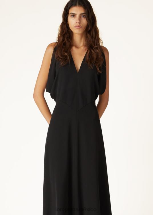 Loro Piana mujer vestido milena negro (8000) 2FPNR253